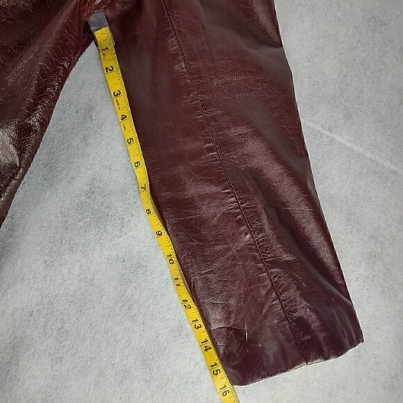 General Leather Women's Two Button Chocolate Leather Coat Jacket Size 24.5 - Picture 9 of 13